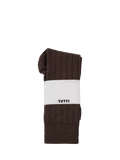 TUTTI brown ribbed bamboo blend socks UK size 4-9 (British brand)