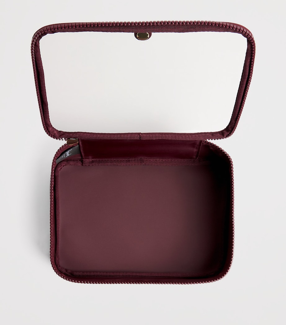 Harrods clear cosmetic bag with gold-tone hardware, UK version