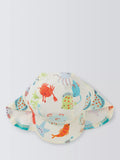 John Lewis Baby Sealife Keppi Safari Hat, White Multi, 3-6 months