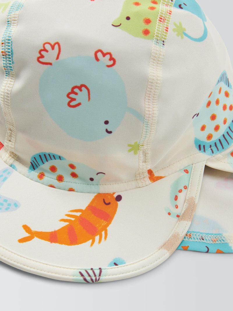 John Lewis baby safari hat white multi, UK version