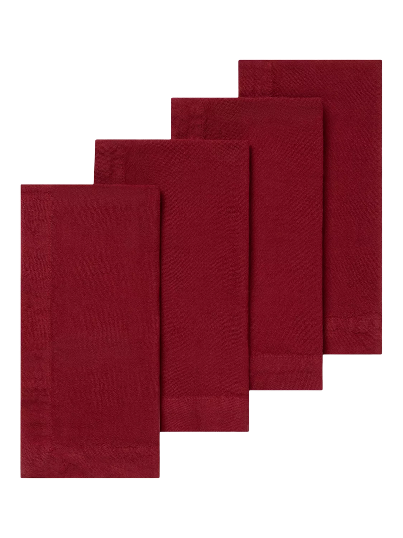 Piglet in Bed Plain Linen Blend Napkins Pack of 4