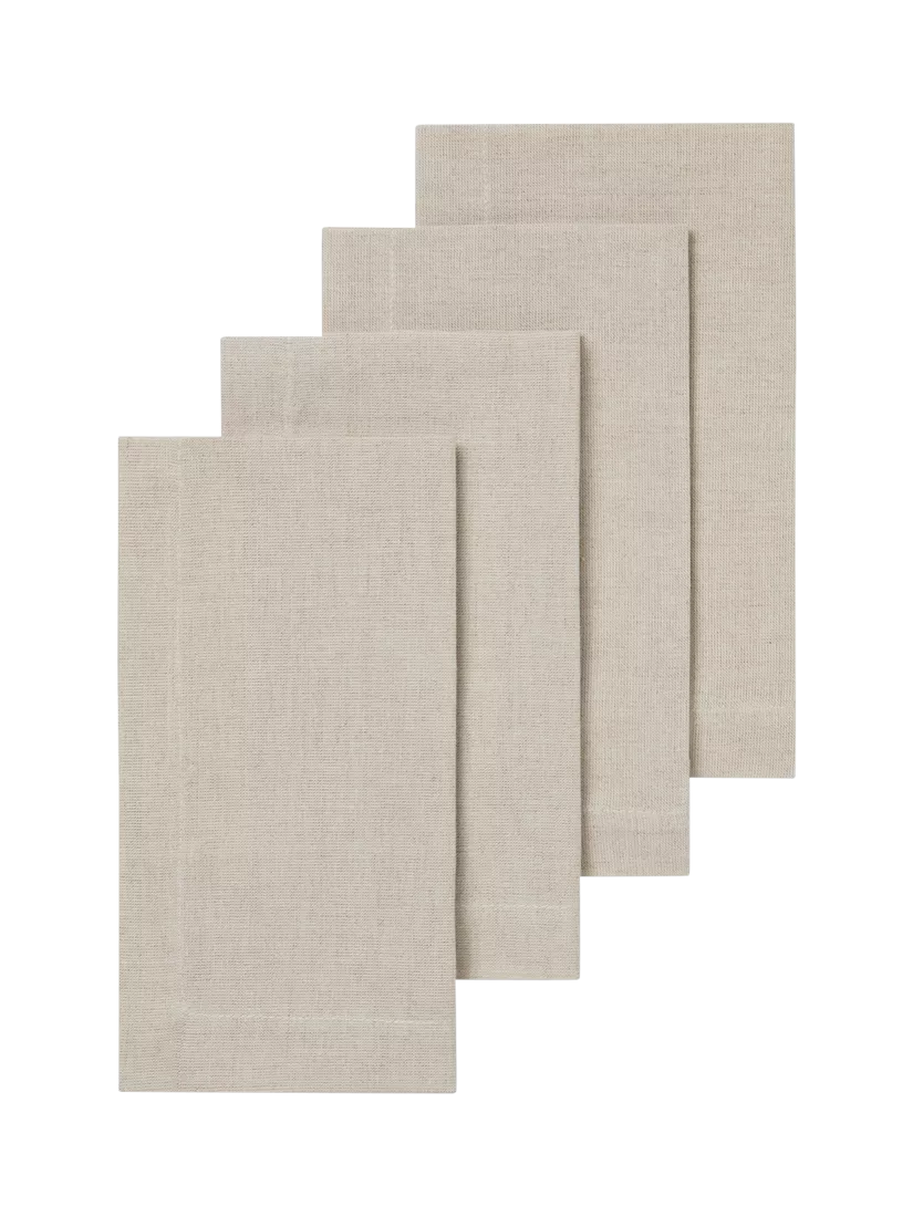 Piglet in Bed Plain Linen Blend Napkins Pack of 4