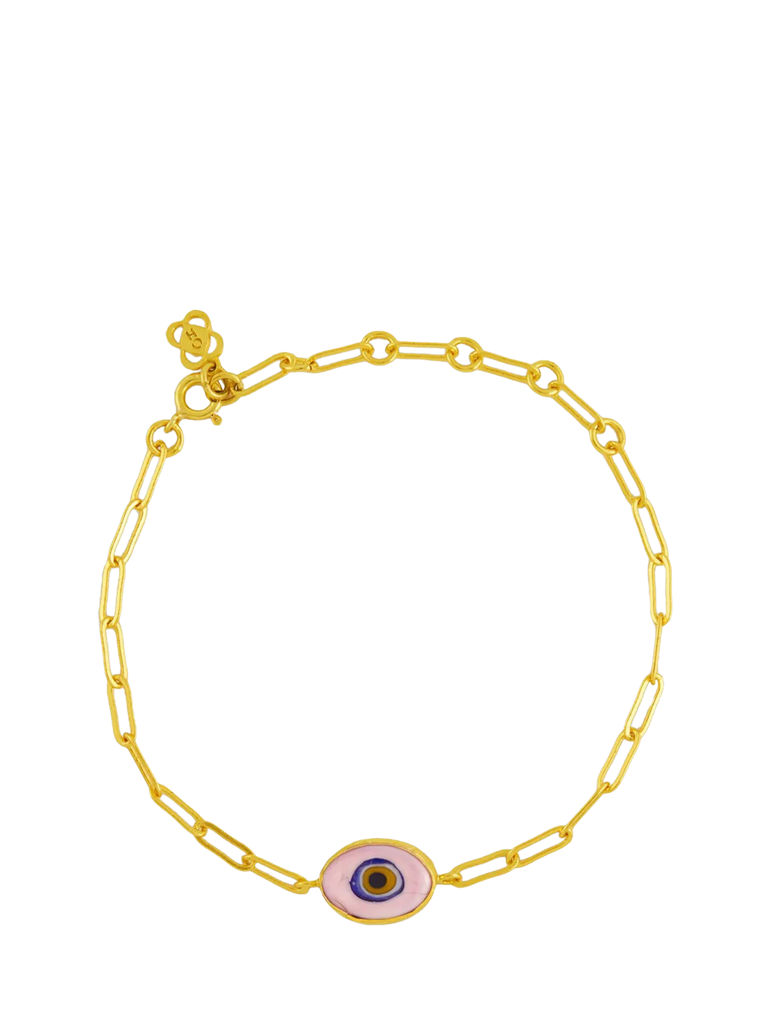 Ottoman Hands pink evil eye bracelet, imported from the UK