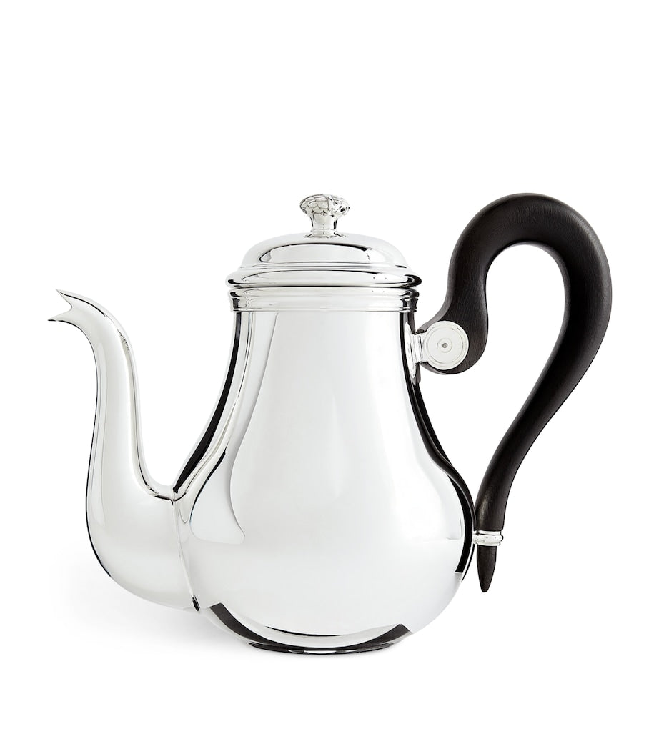 Christofle silver-plated 3-piece tea set with wooden handles - British product