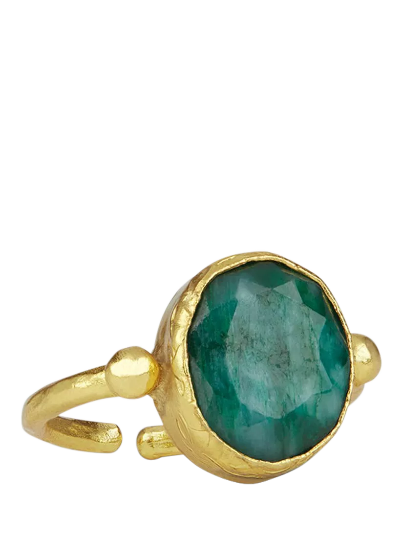 Ottoman Hands Siena Emerald ring adjustable - British product