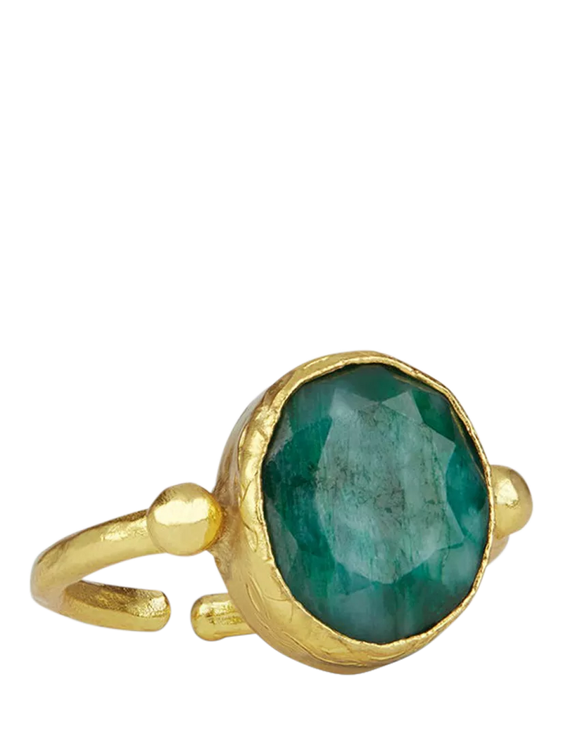Ottoman Hands Siena Emerald ring adjustable - British product