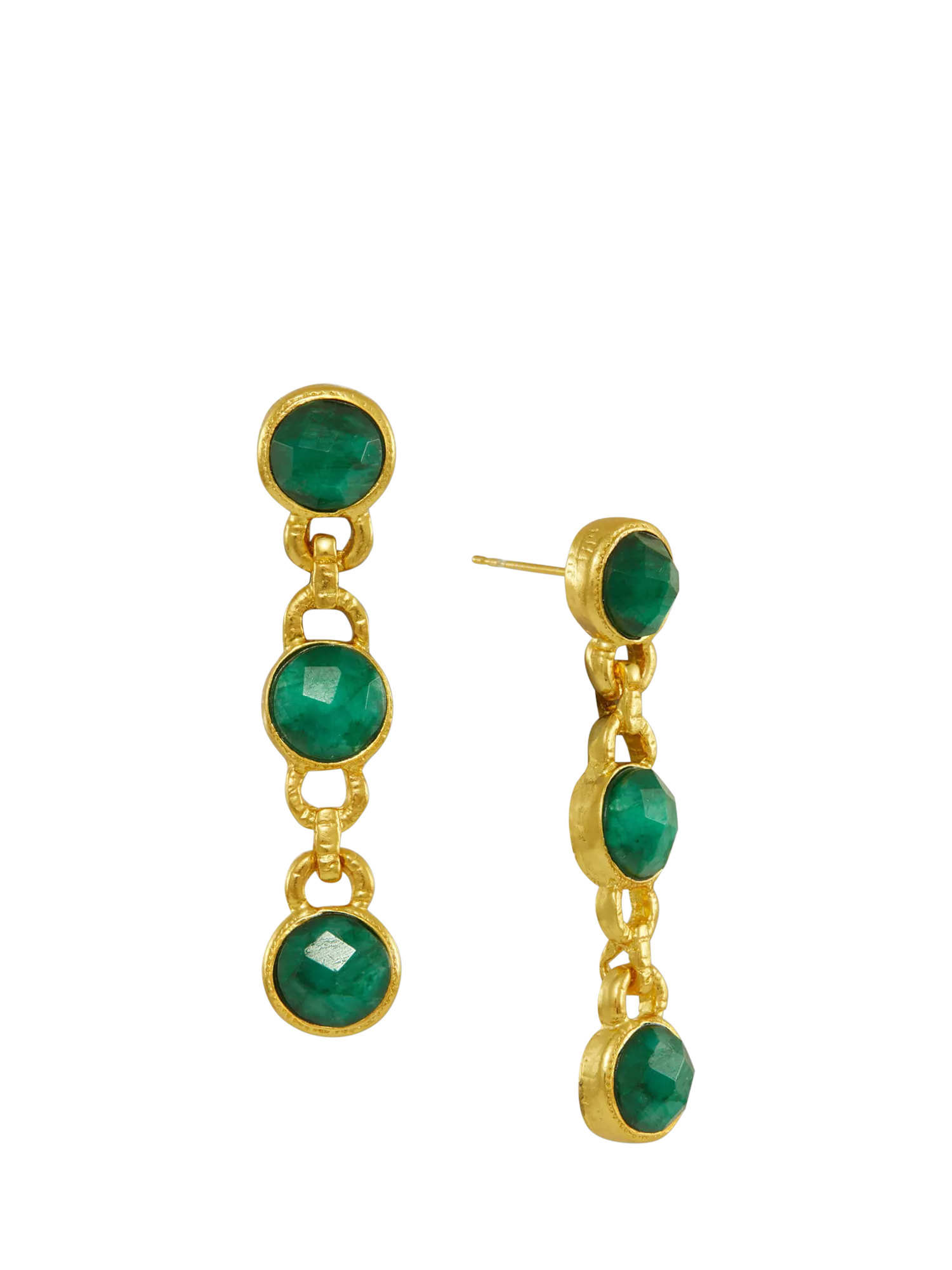 Ottoman Hands Ela Emerald drop earrings - British product