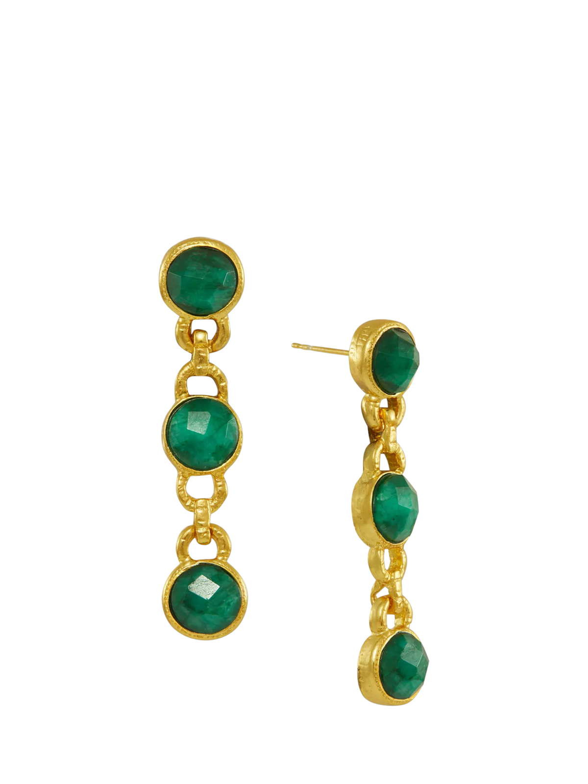 Ottoman Hands Ela Emerald drop earrings - British product