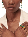 Ottoman Hands Ela Emerald drop earrings - British product