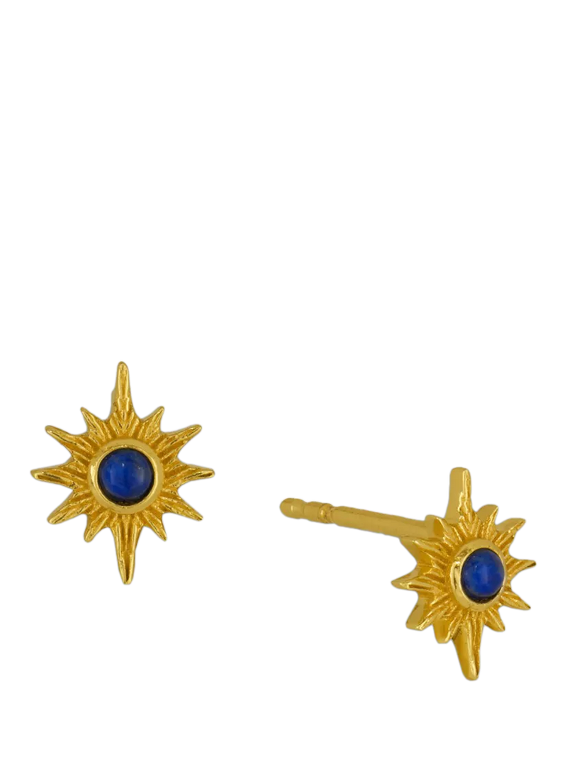 Ottoman Hands lapis star stud earrings gold, UK version