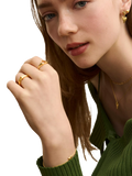 Ottoman Hands evil eye heart earrings in 18ct gold plated sterling silver - British product