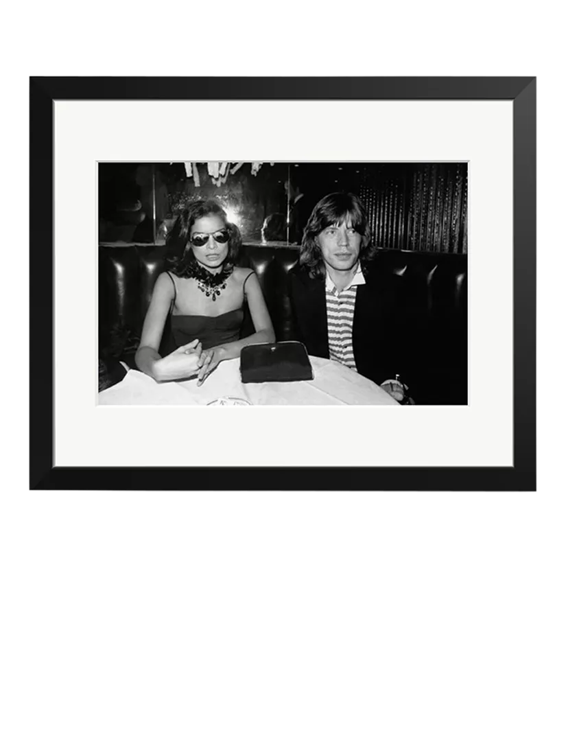 Sonic Editions framed print Mick and Bianca Jagger 51x41 cm - British product
