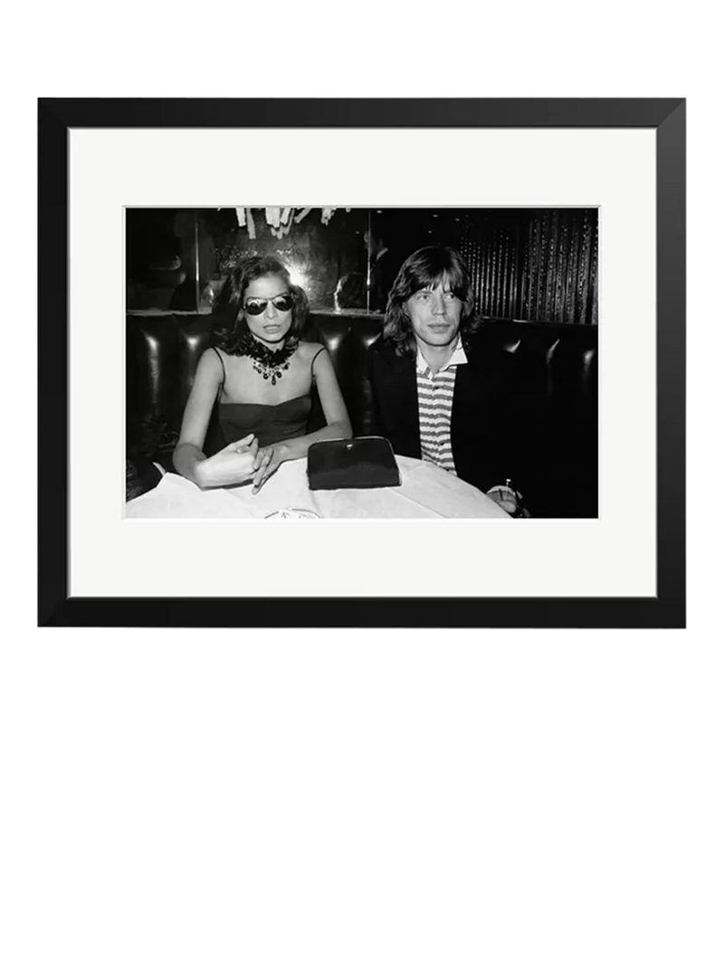 Sonic Editions framed print Mick and Bianca Jagger 51x41 cm - British product