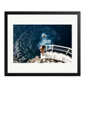 Sonic Editions Capri Diving framed print, imported from the UK