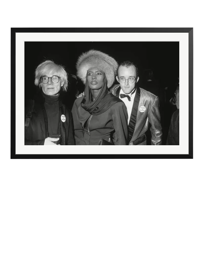 Sonic Editions framed print Andy Warhol Grace Jones Keith Haring 51x41cm, imported from the UK