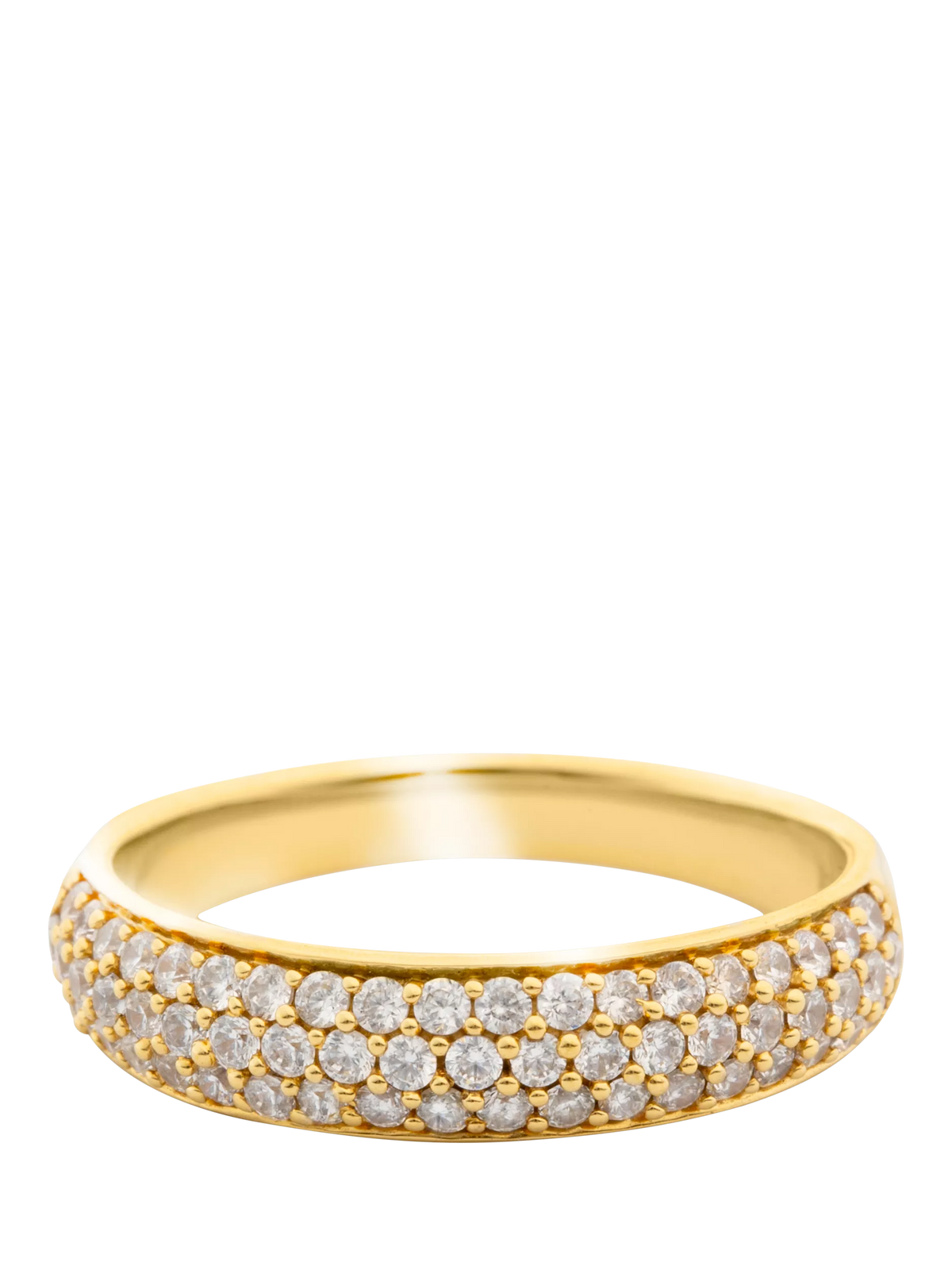 LARNAUTI lab grown diamond pave ring 0.50ct vermeil gold - British product