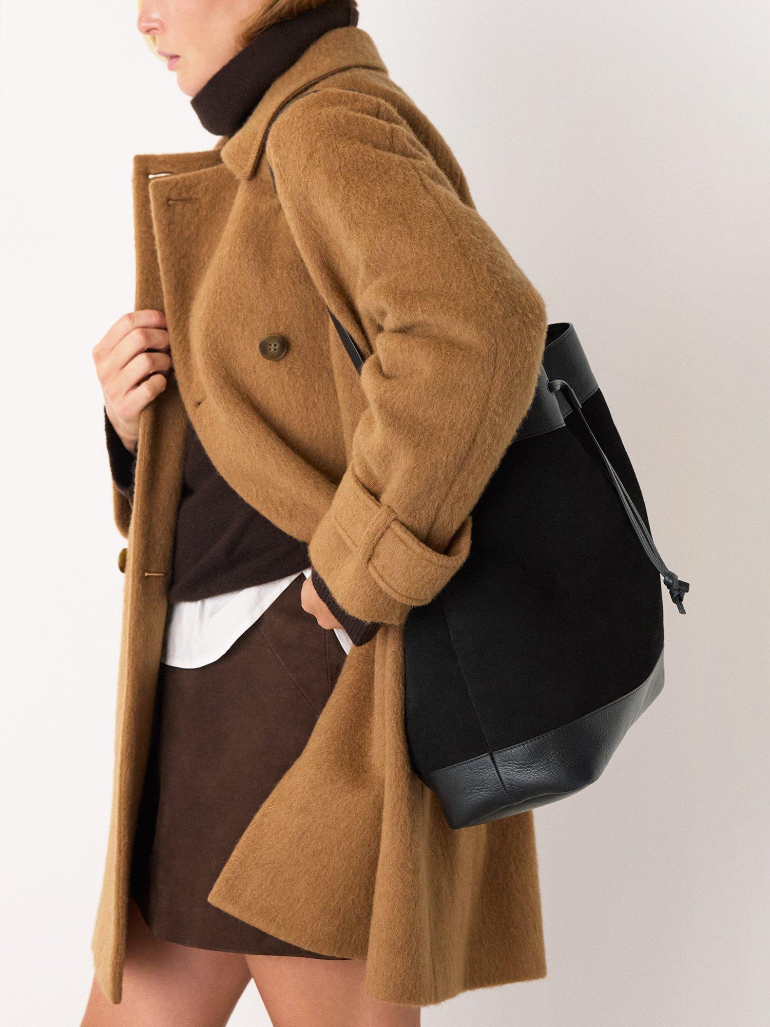 Whistles Sasha suede tote bag leather-lined (British brand)