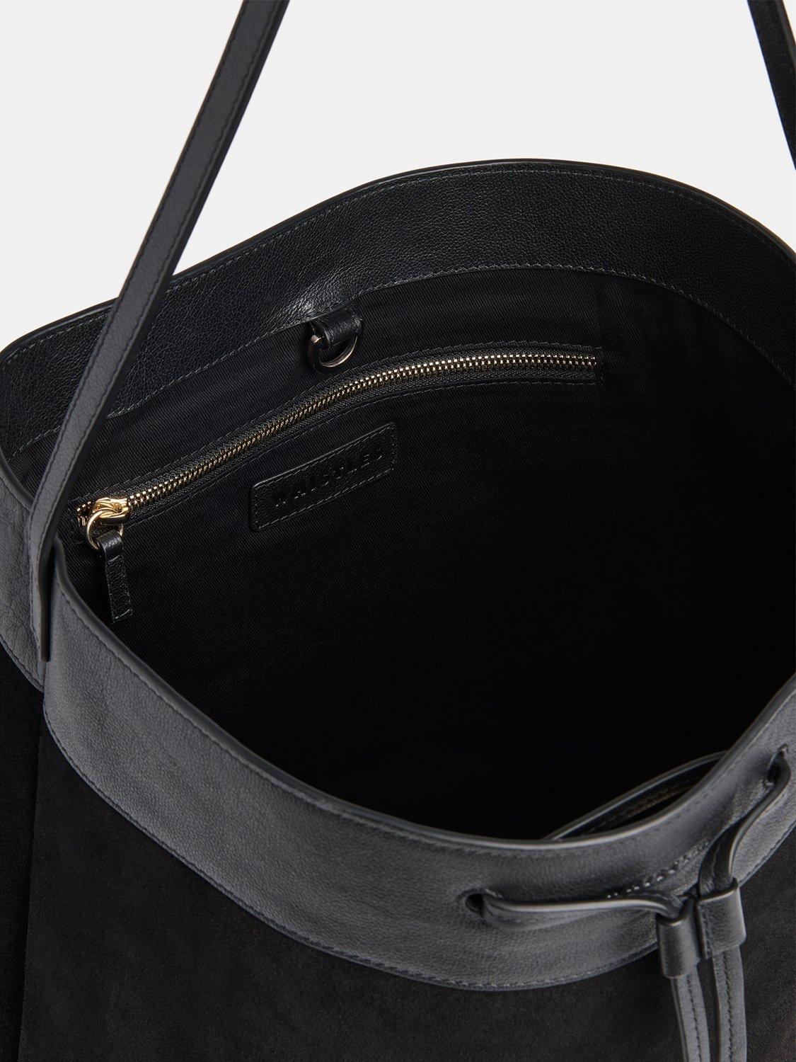Whistles Sasha suede tote bag leather-lined (British brand)