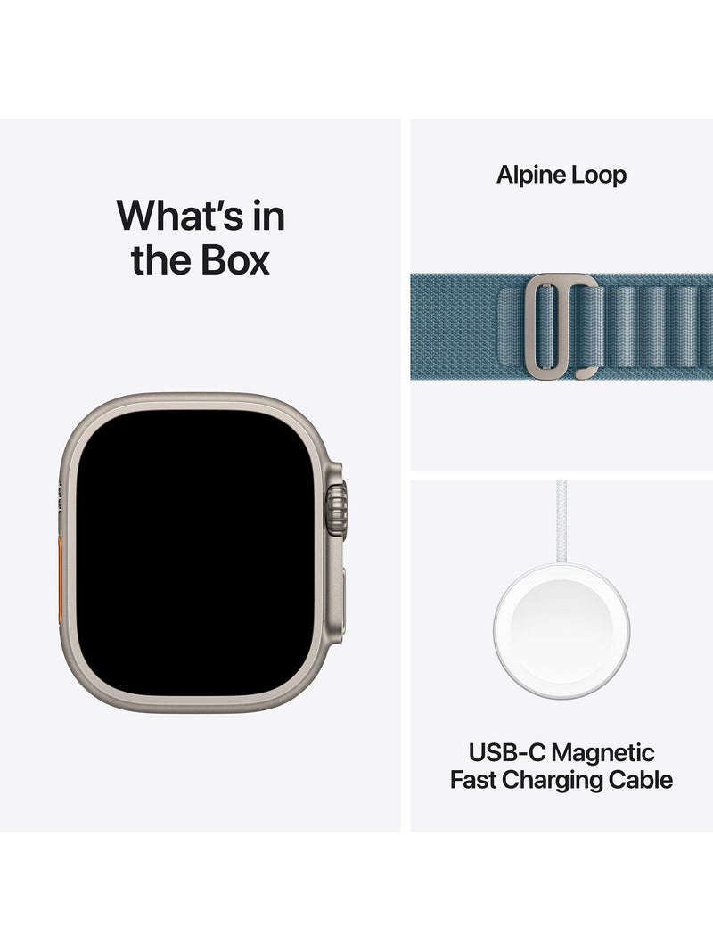 Apple Watch Ultra 3 49mm titanium case with alpine loop, UK version