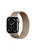 Apple Watch Series 11 GPS + Cellular, 42mm, Titanium Case, Milanese Loop, Gold