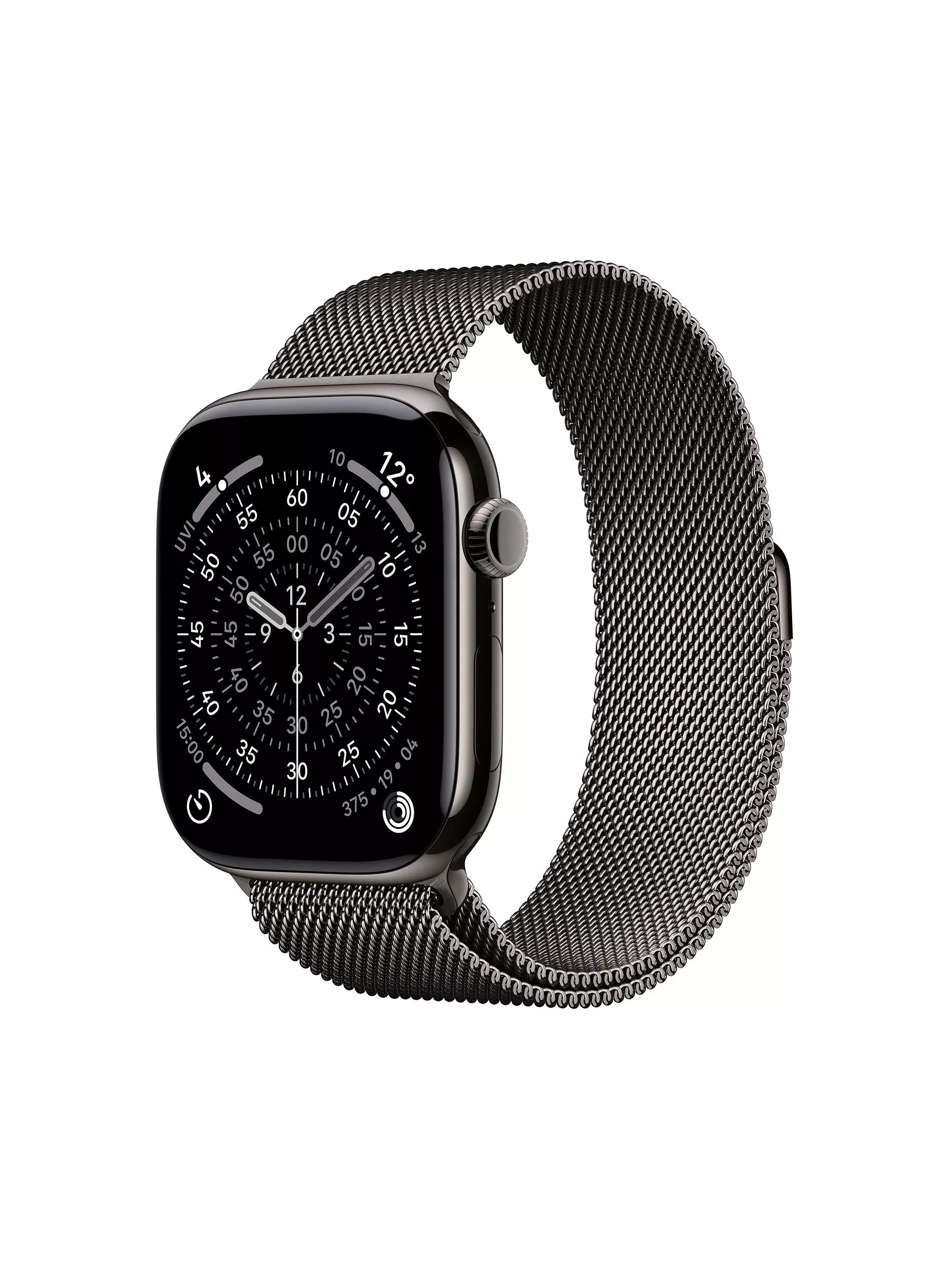 Apple Watch Series 11 GPS + Cellular, 46mm, Titanium Case, Medium-Large Milanese Loop, Slate