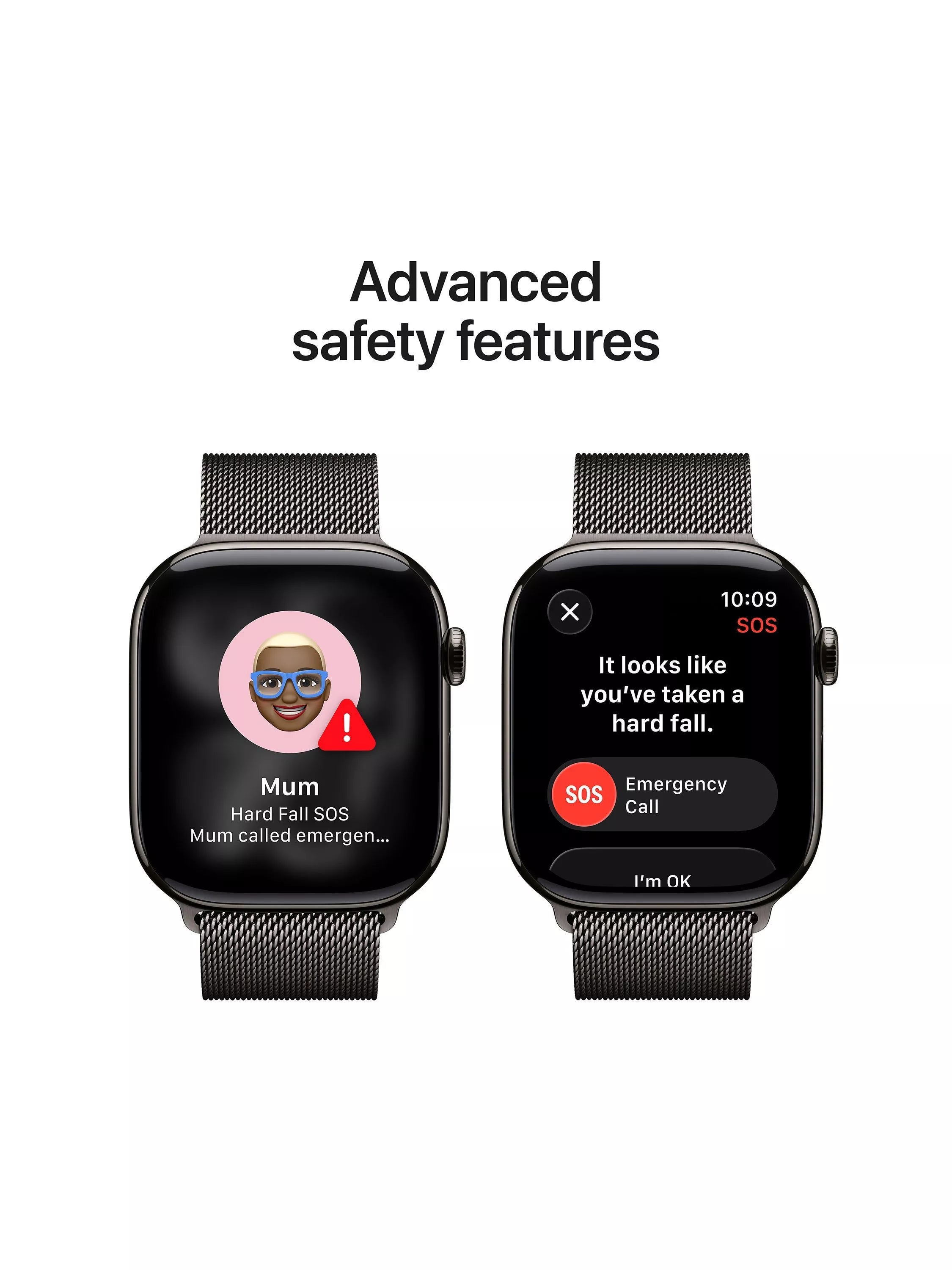 Apple smartwatch titanium case Milanese Loop 46mm, imported from the UK