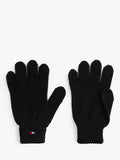 Tommy Hilfiger kids cotton beanie hat and gloves set, black, imported from the UK