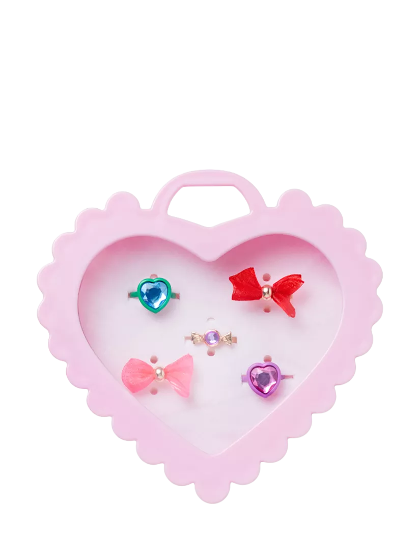 Stych kids rings heart gift box pack 5 - British product