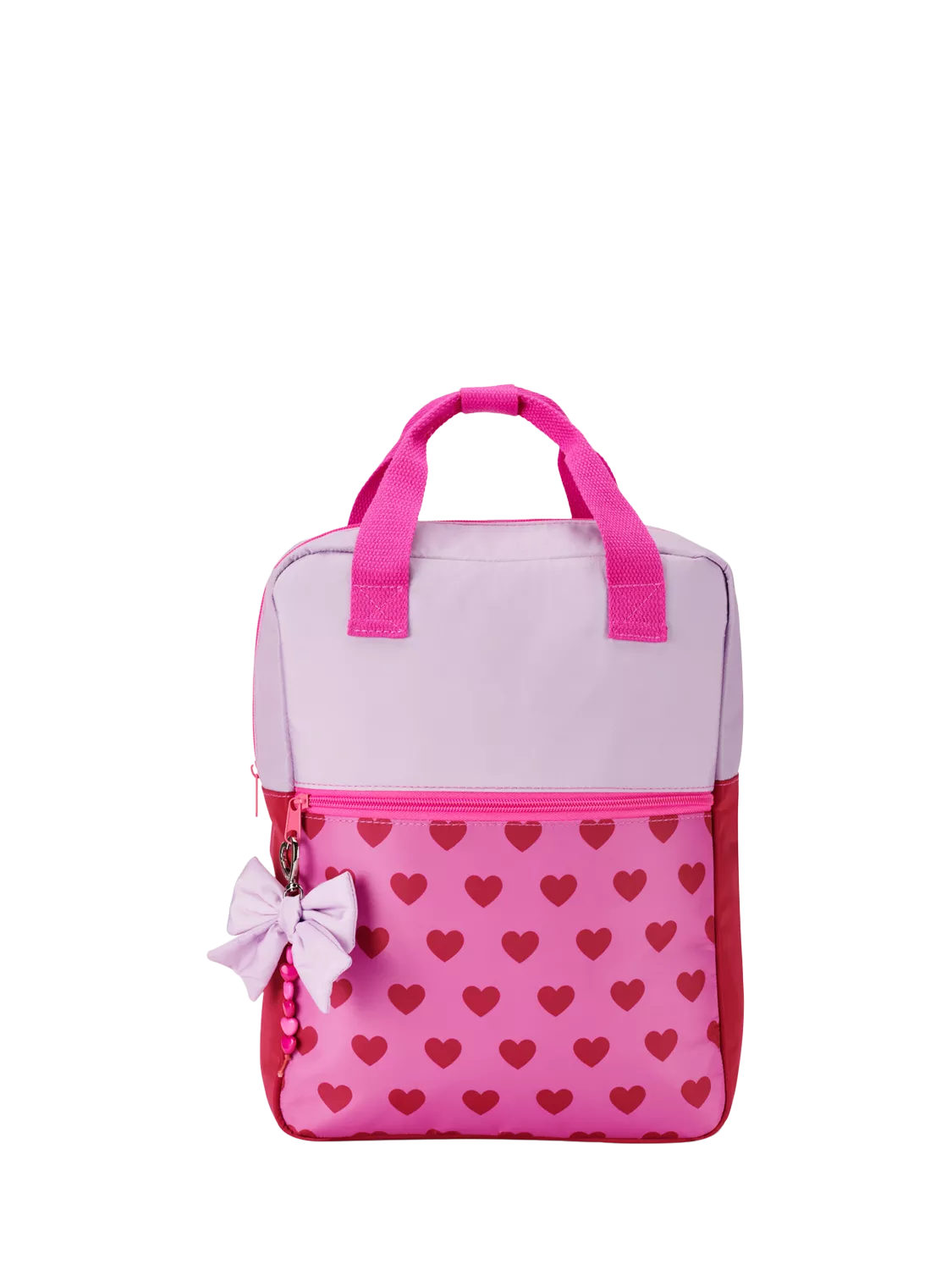 Small Stuff kids backpack colour block bright pink, imported from the UK