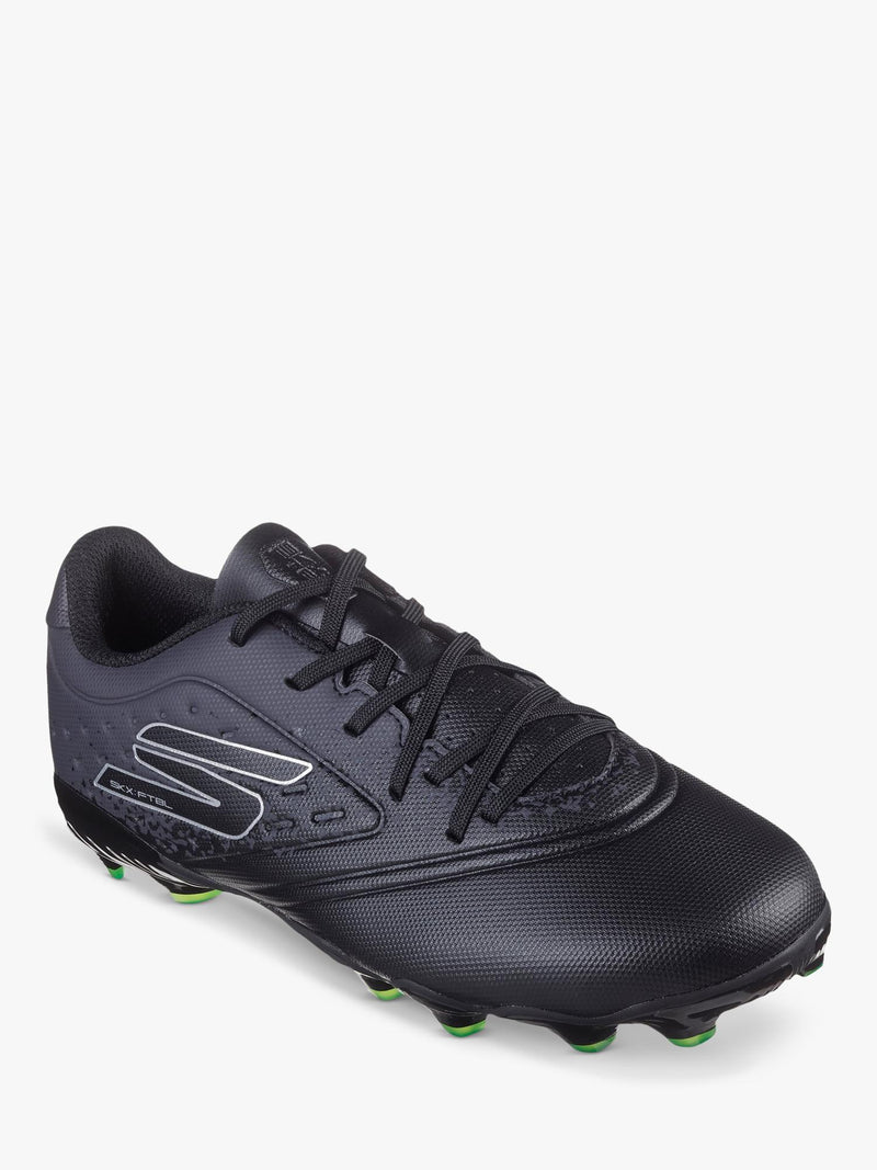 Skechers Razor 1.5 football boots for kids in black/silver (British brand)