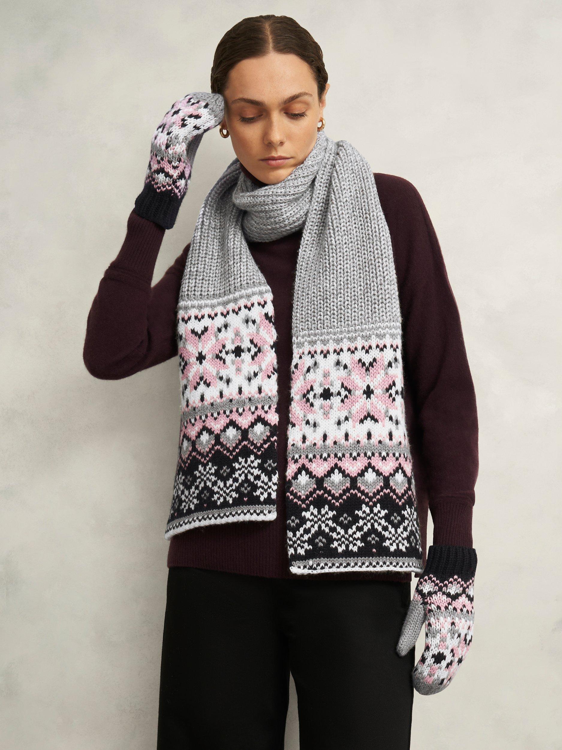 Hobbs Fair Isle wool blend scarf, UK version