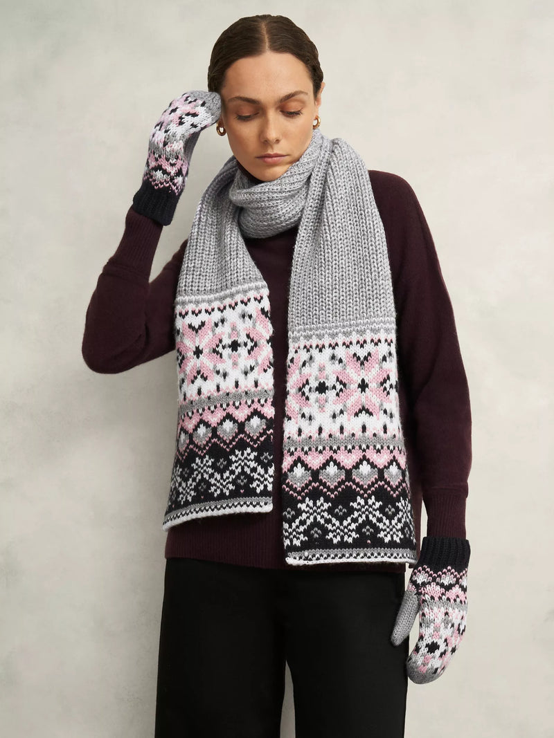 Hobbs Fair Isle wool blend scarf, UK version