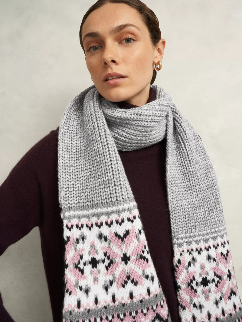 Hobbs Fair Isle wool blend scarf, UK version