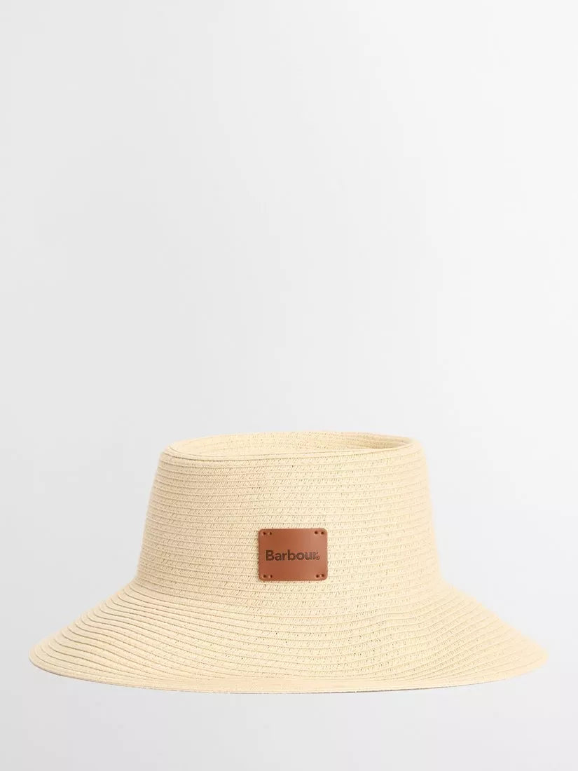 Barbour Polly Braid Bucket Hat, Cream, S