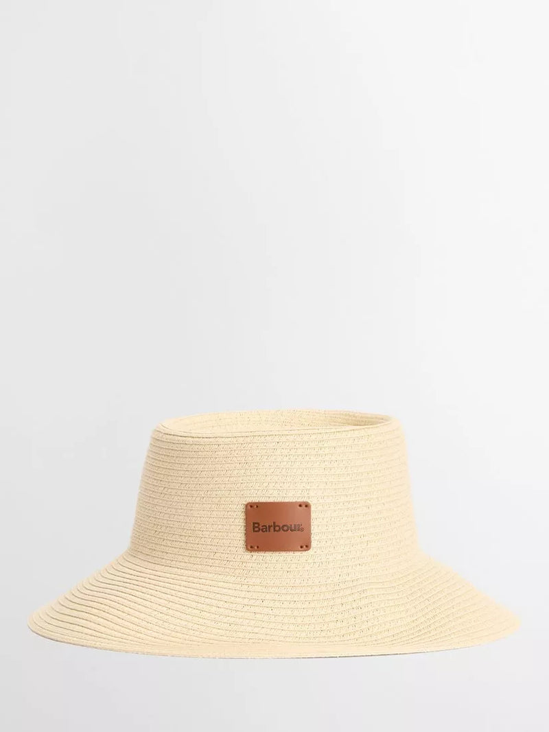 Barbour Polly Braid Bucket Hat, Cream, S