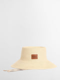 Barbour Polly Braid bucket hat in cream - British product