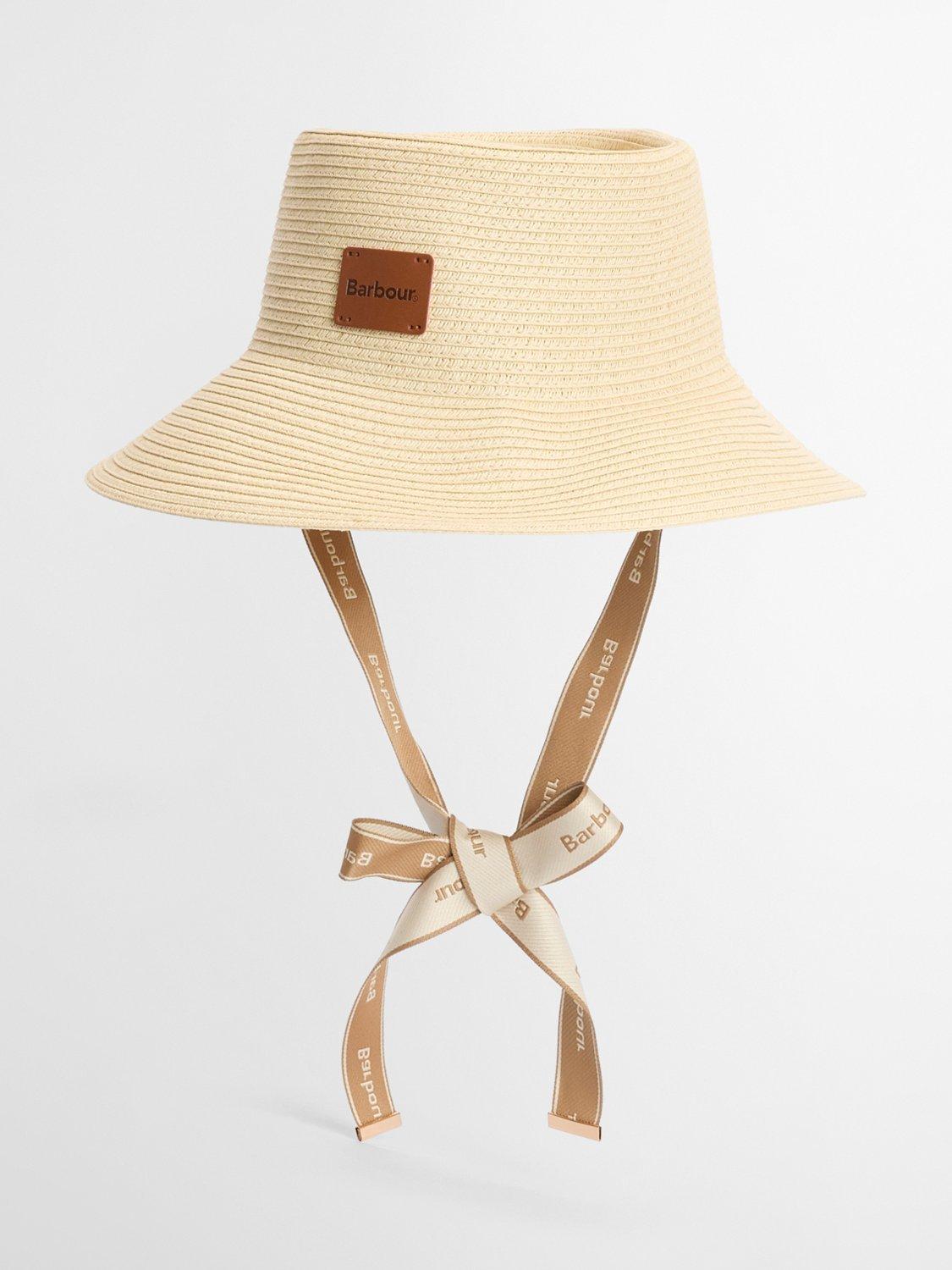 Barbour Polly Braid bucket hat in cream - British product