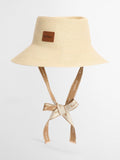 Barbour Polly Braid bucket hat in cream - British product