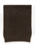KAFFE ribbed scarf seal brown melange - British product