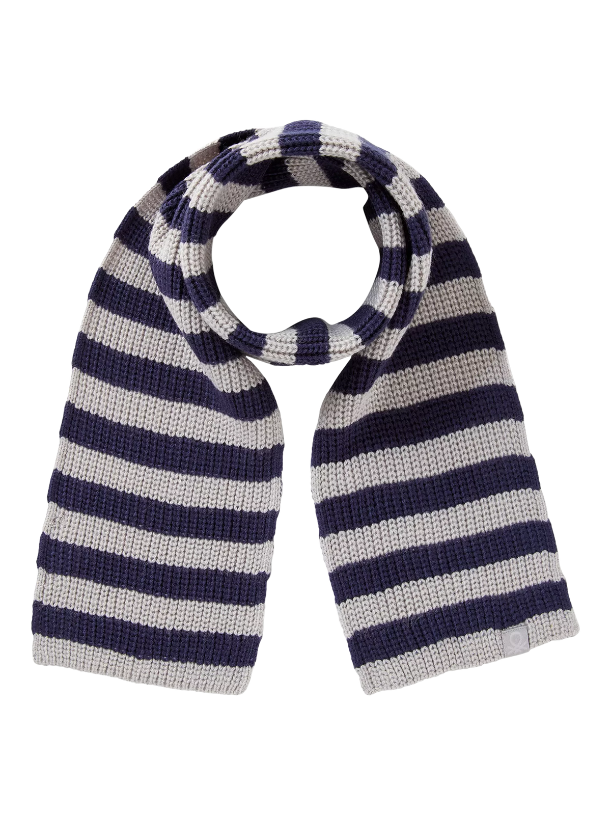 Benetton kids two-tone striped knit scarf (British brand)