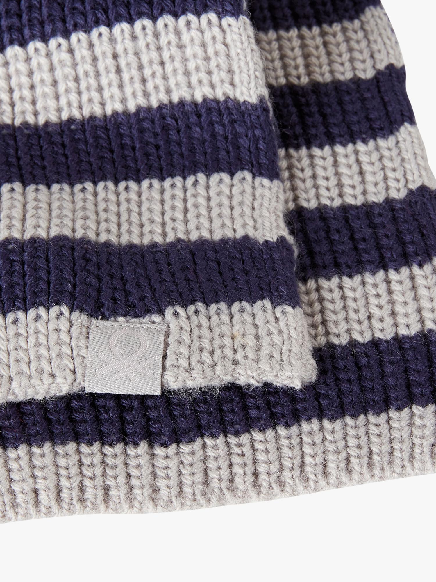 Benetton kids two-tone striped knit scarf (British brand)