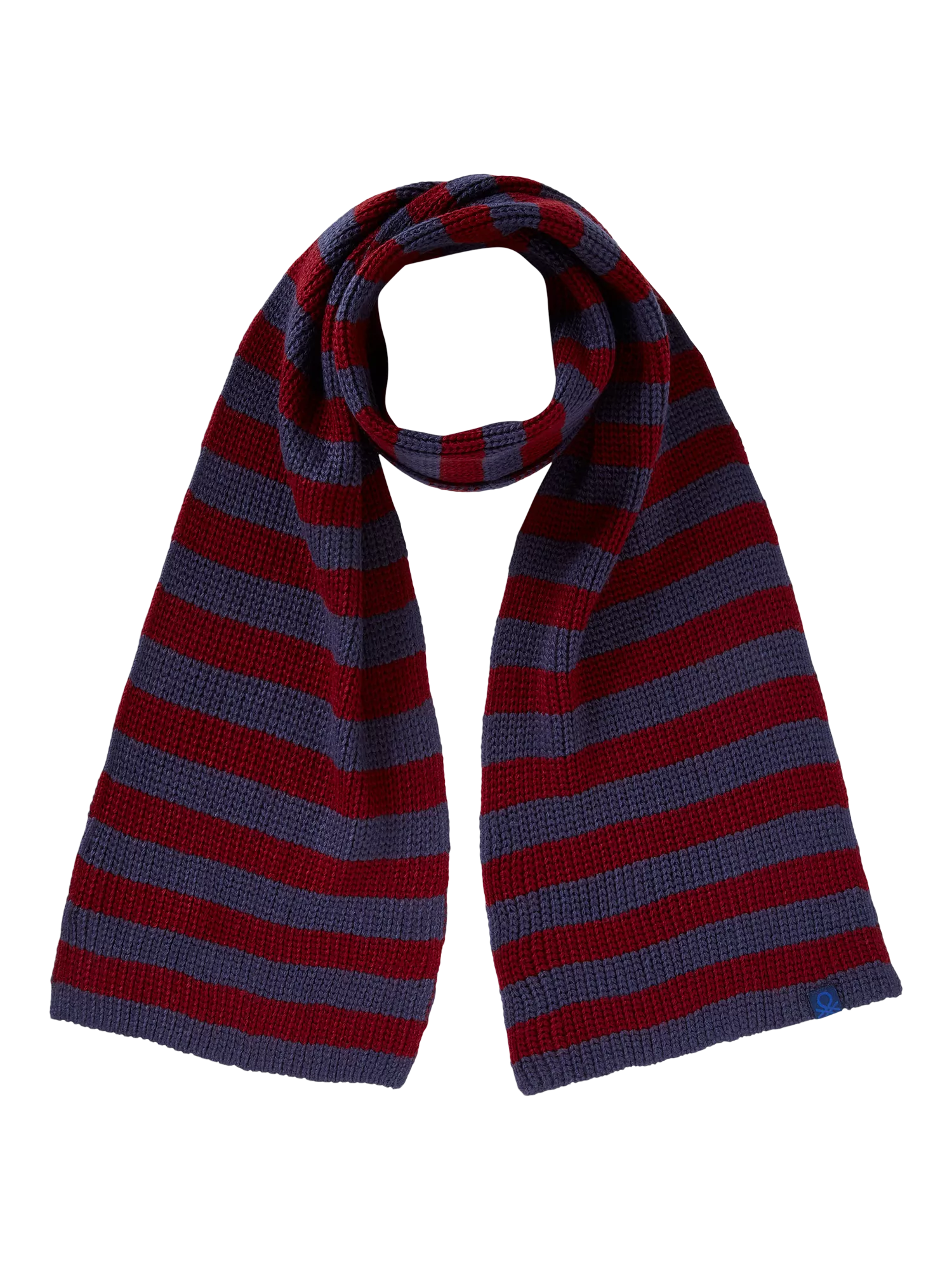 Benetton kids two-tone striped knit scarf (British brand)