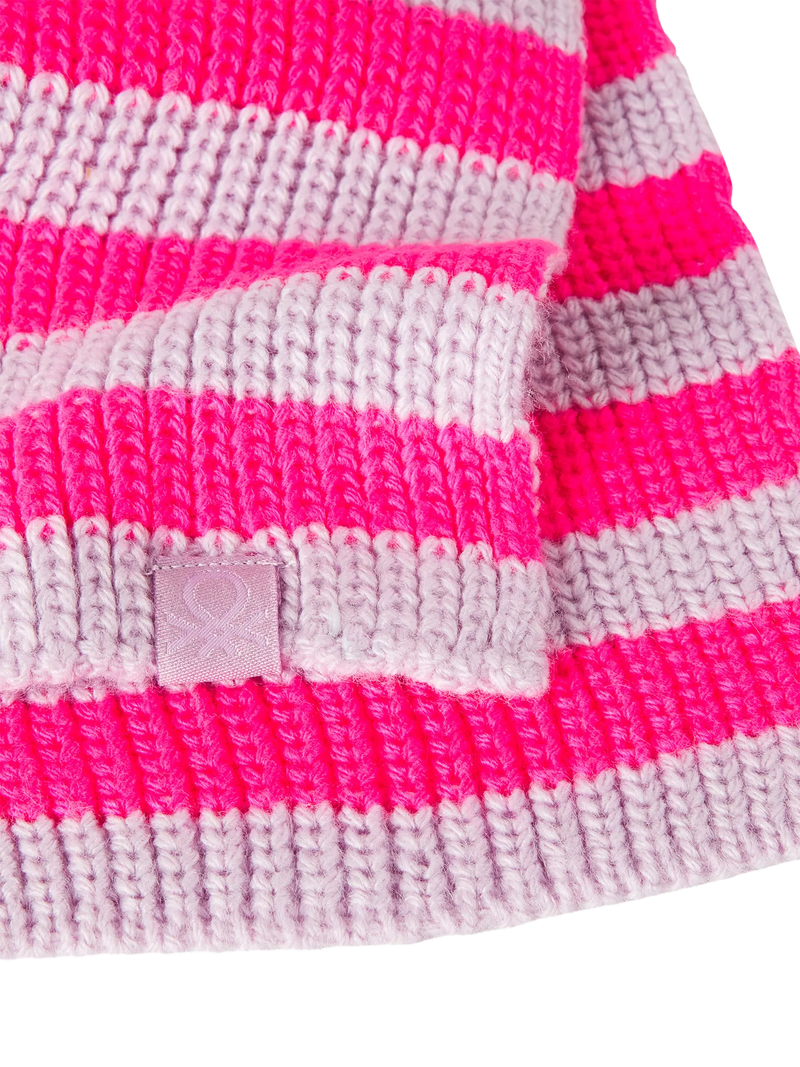 Benetton kids two-tone striped knit scarf (British brand)