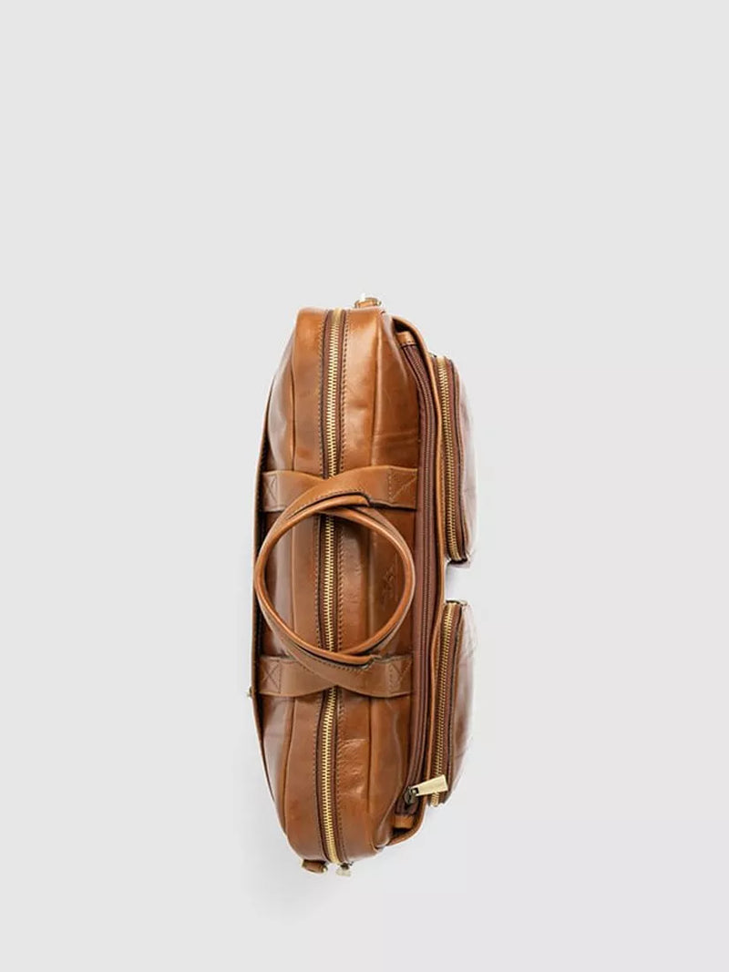 Rodd & Gunn Cambridge leather briefcase cognac - British product