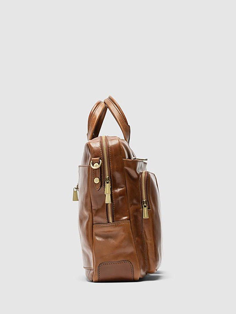Rodd & Gunn Cambridge leather briefcase cognac - British product