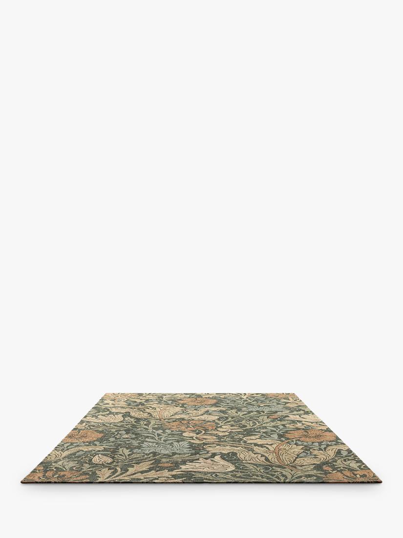 Morris & Co. Compton Trellis floral rug green (British brand)