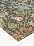 Morris & Co. Compton Trellis floral rug green (British brand)