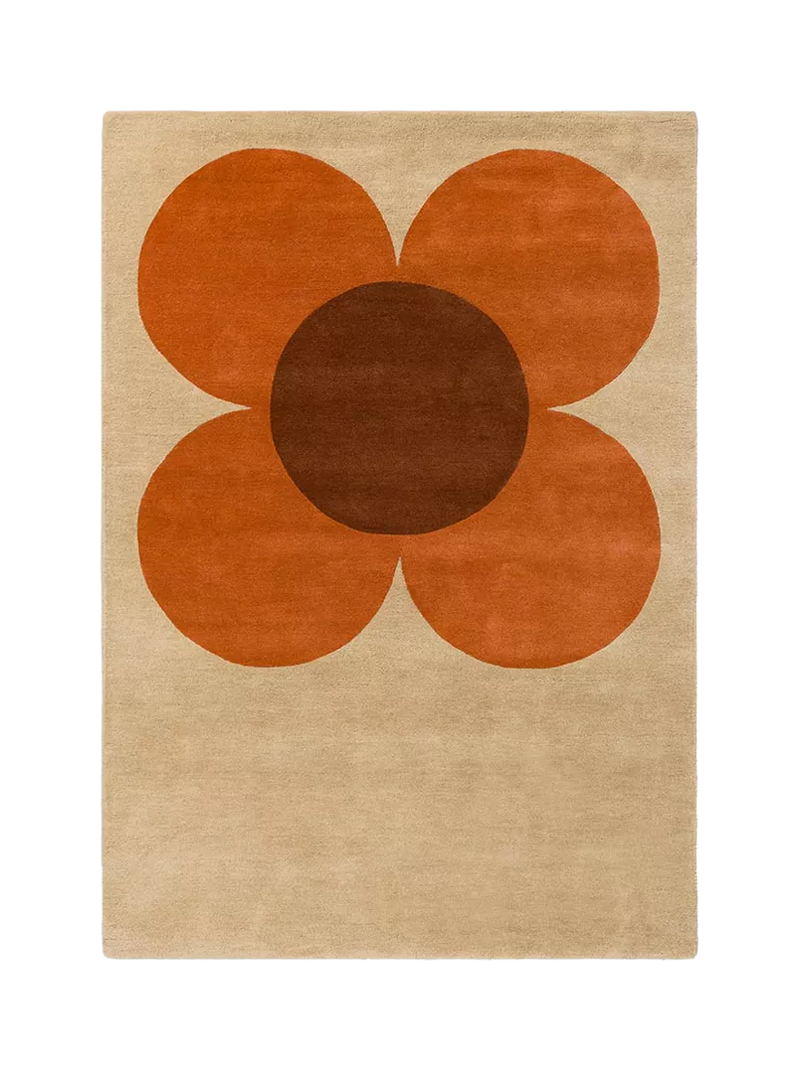 Orla Kiely retro flower wool rug 180x120cm - British product