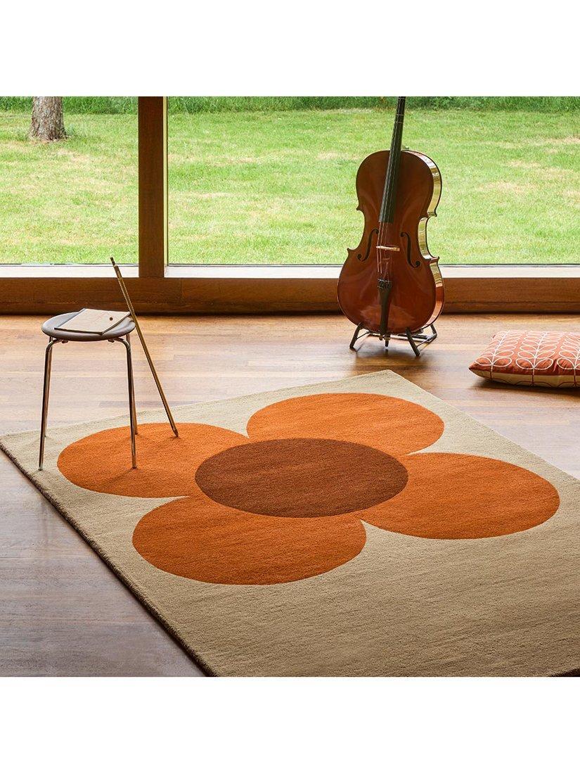 Orla Kiely retro flower wool rug 180x120cm - British product