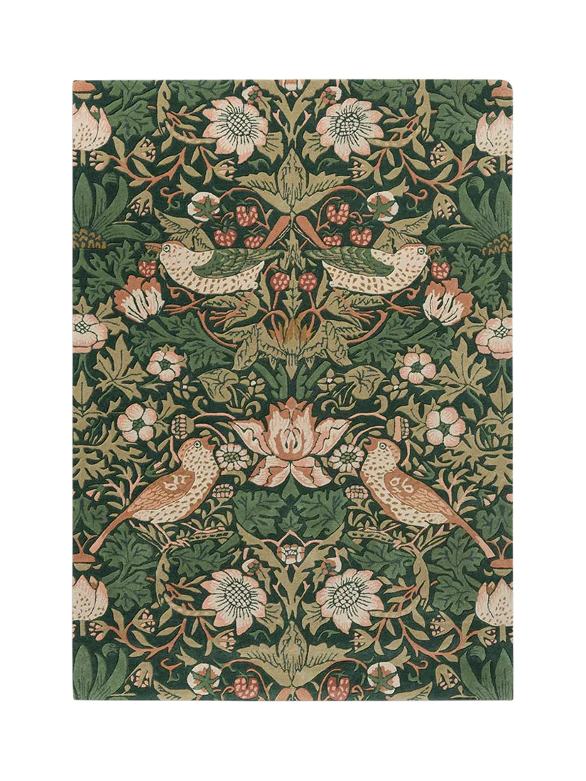 Morris & Co. Pure Strawberry Thief Rug - Ink L280 x W200cm